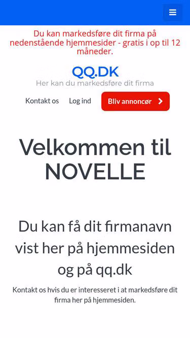 Screenshot of novelle.dk