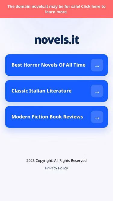 Screenshot of novels.it