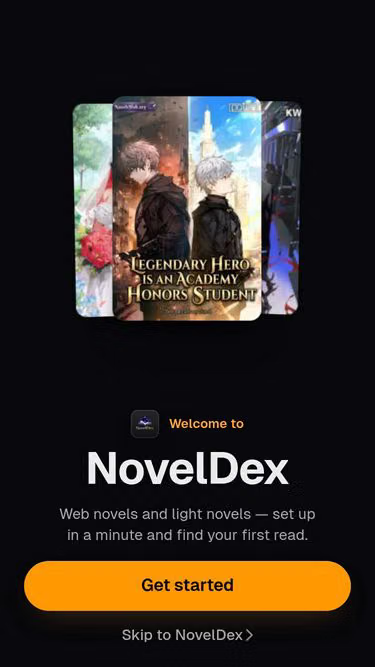 Screenshot of novels.to