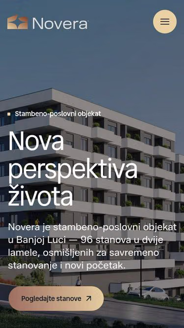 Screenshot of novera.ba