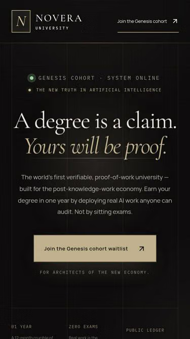 Screenshot of novera.university