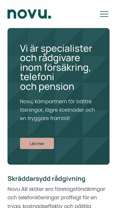 Screenshot of novu.se