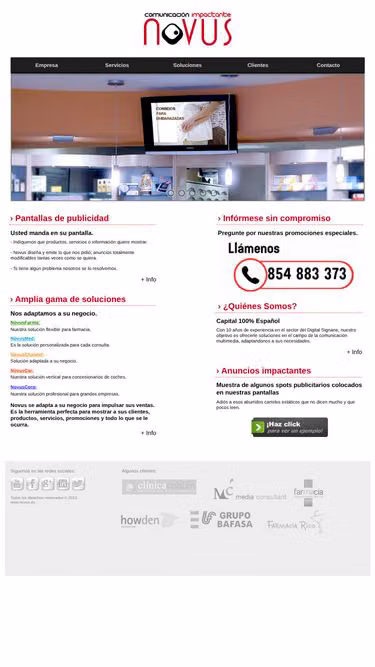 Screenshot of novus.es