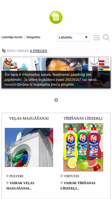 Screenshot of novus.lv