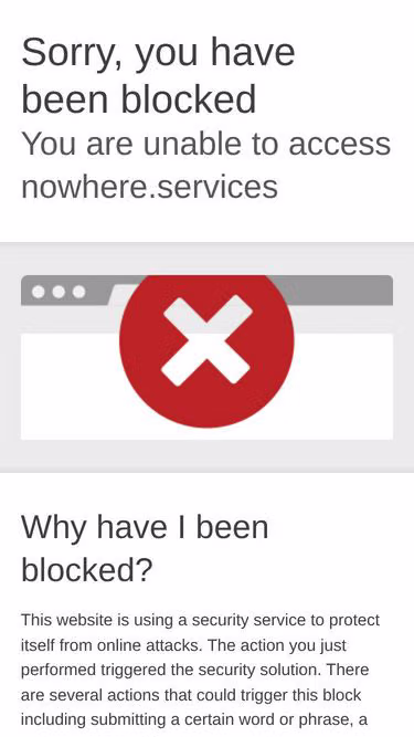 Screenshot of nowhere.services