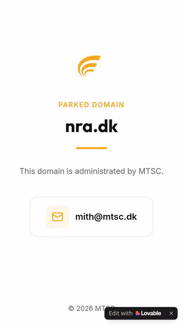 Screenshot of nra.dk