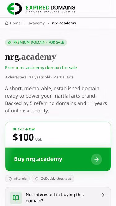 Screenshot of nrg.academy