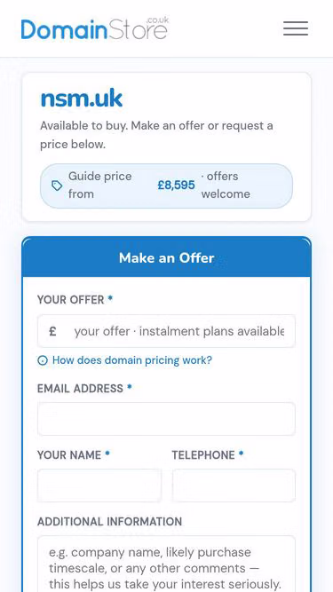 Screenshot of nsm.uk