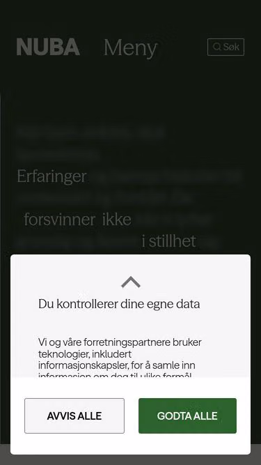 Screenshot of nuba.no
