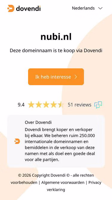Screenshot of nubi.nl