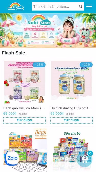 Screenshot of nubi.store