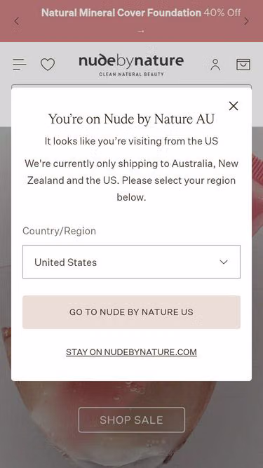 Screenshot of nudebynature.co