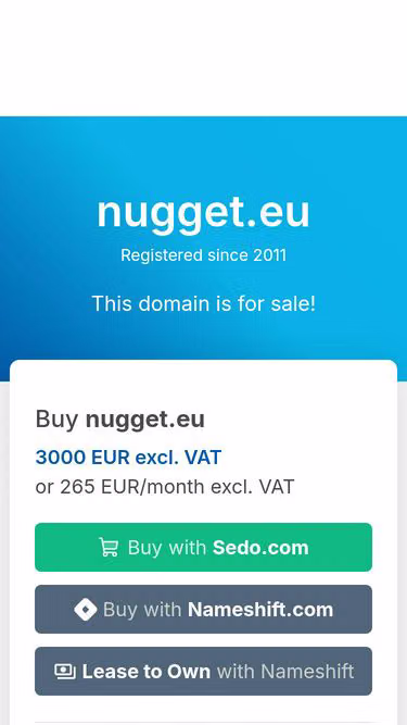 Screenshot of nugget.eu