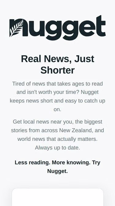 Screenshot of nugget.nz