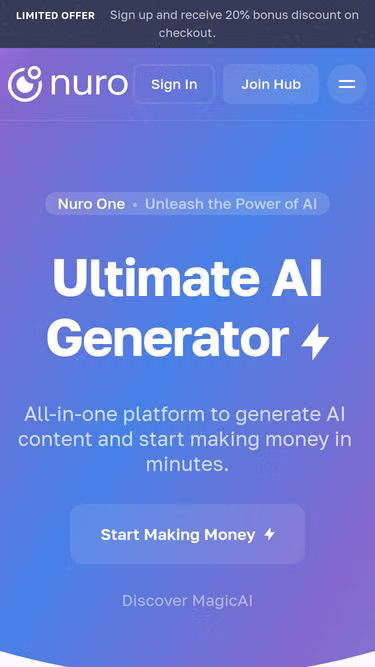 Screenshot of nuro.one