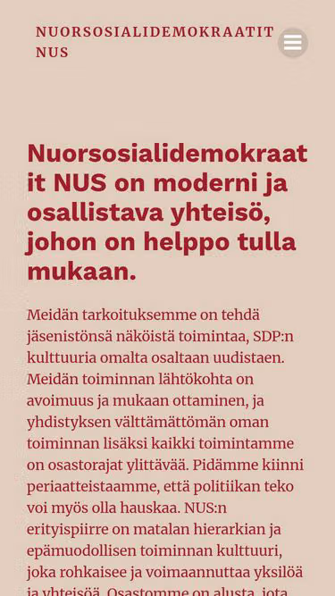 Screenshot of nus.fi