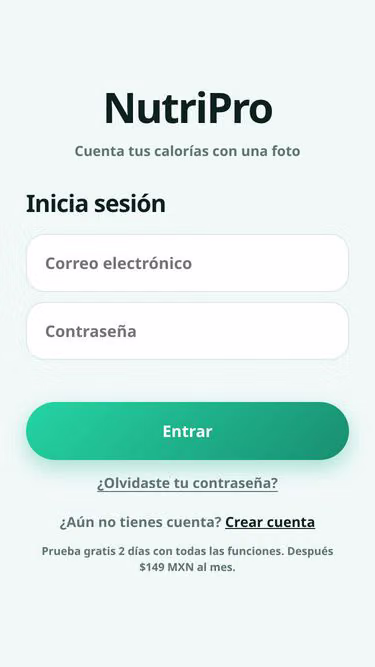 Screenshot of nutripro.live