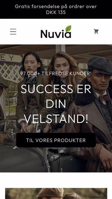 Screenshot of nuvia.dk