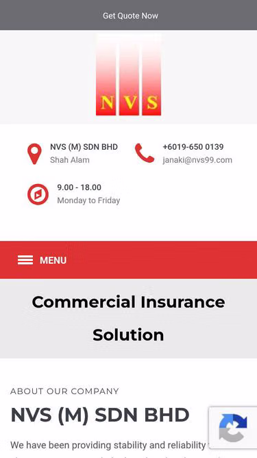 Screenshot of nvs.com.my