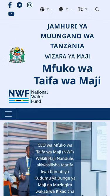 Screenshot of nwf.go.tz