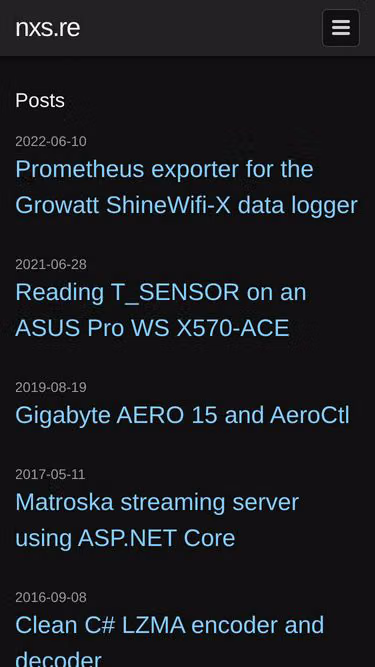 Screenshot of nxs.re