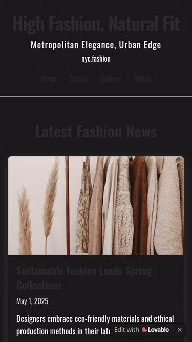 Screenshot of nyc.fashion