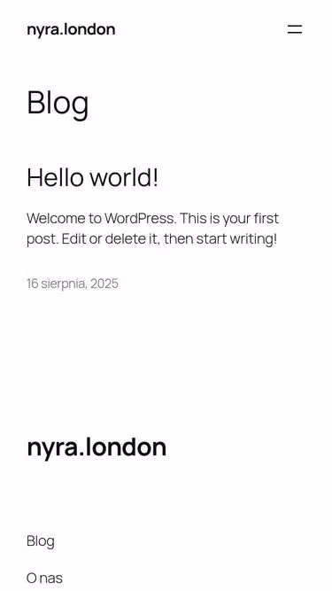 Screenshot of nyra.london