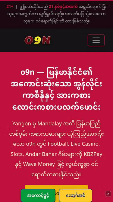Screenshot of o9n.app