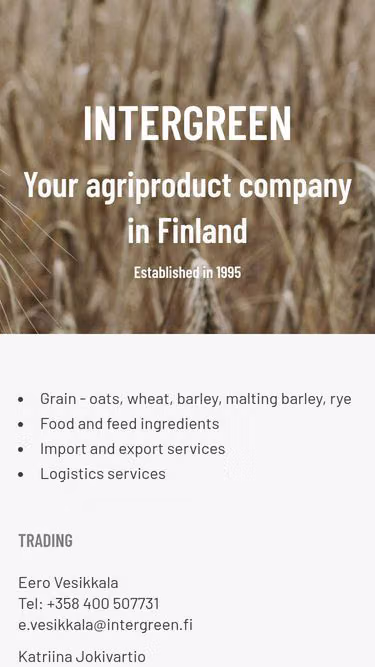 Screenshot of oats.fi