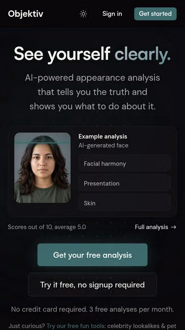 Screenshot of objektiv.ai