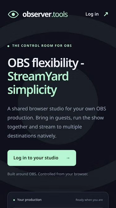 Screenshot of observer.tools