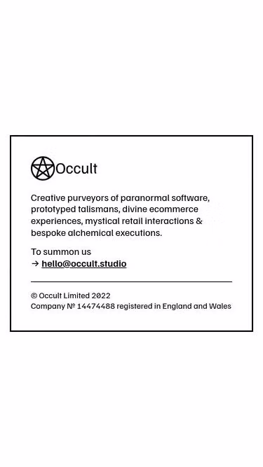 Screenshot of occult.services