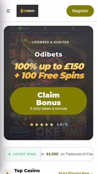 Screenshot of odibets.art