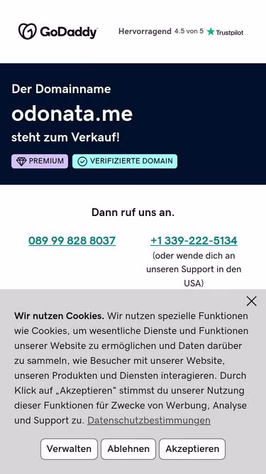Screenshot of odonata.me
