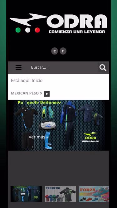 Screenshot of odra.mx