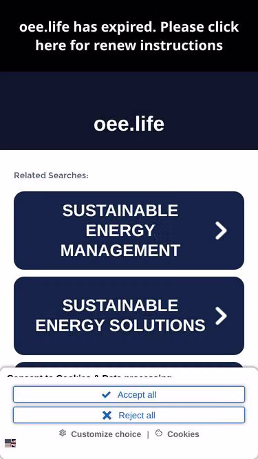 Screenshot of oee.life