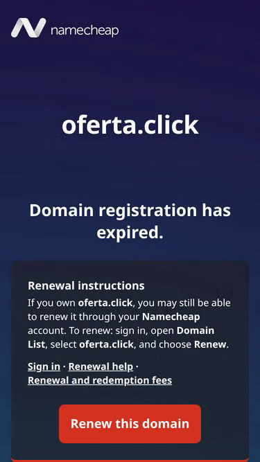 Screenshot of oferta.click