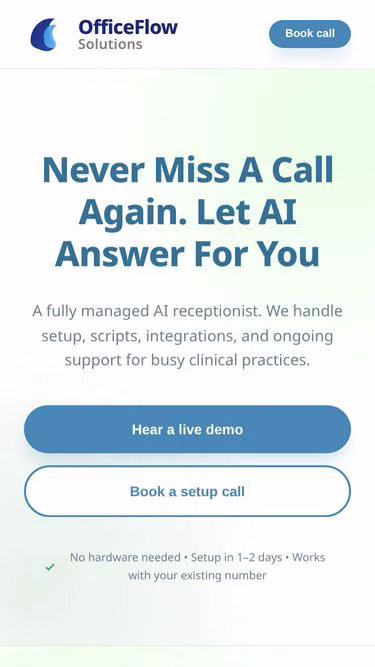 Screenshot of officeflow.ca