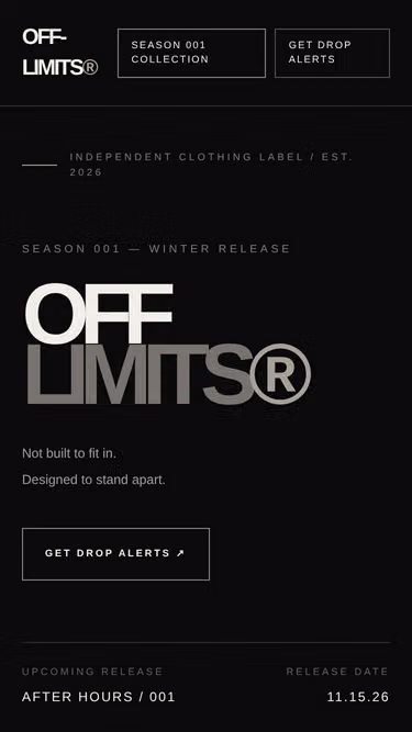 Screenshot of offlimits.site