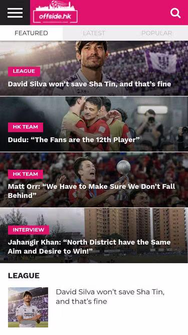 Screenshot of offside.hk