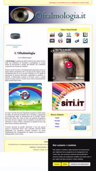Screenshot of oftalmologia.it