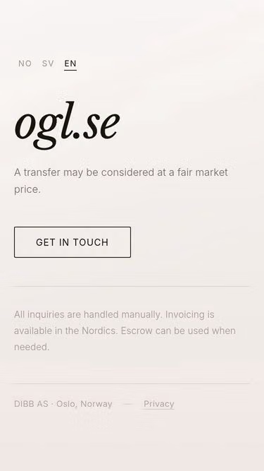 Screenshot of ogl.se