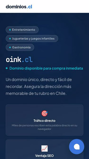 Screenshot of oink.cl