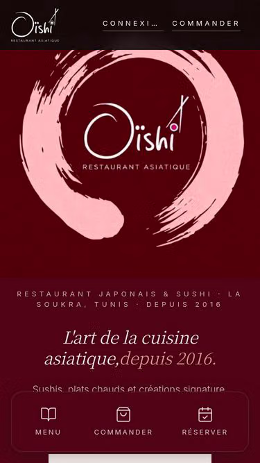 Screenshot of oishi.tn