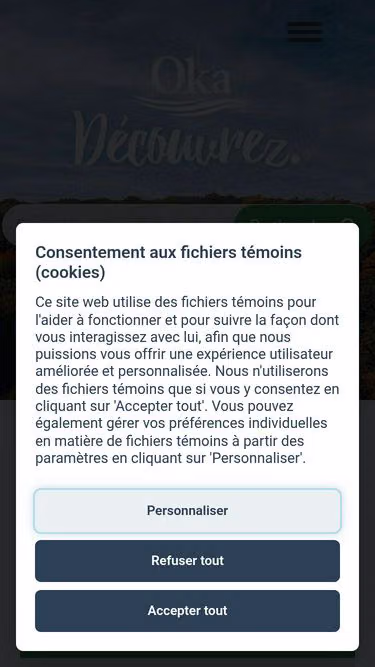 Screenshot of oka.ca