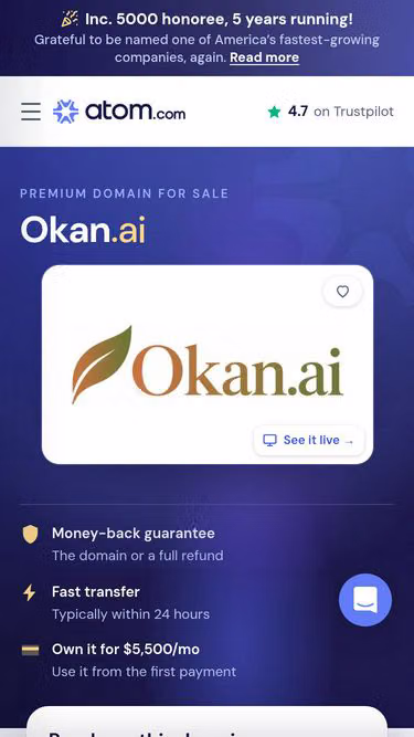 Screenshot of okan.ai
