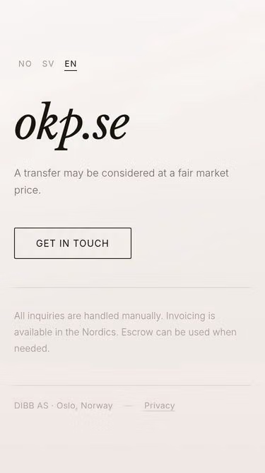 Screenshot of okp.se