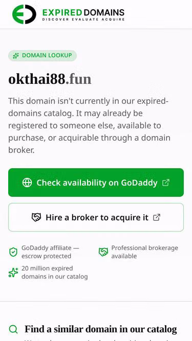 Screenshot of okthai88.fun