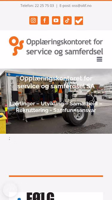 Screenshot of oktk.no