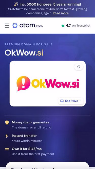 Screenshot of okwow.si